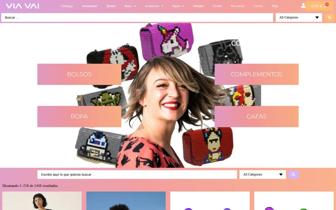 Portada de Tiendas Via Vai, tienda online de moda y complementos